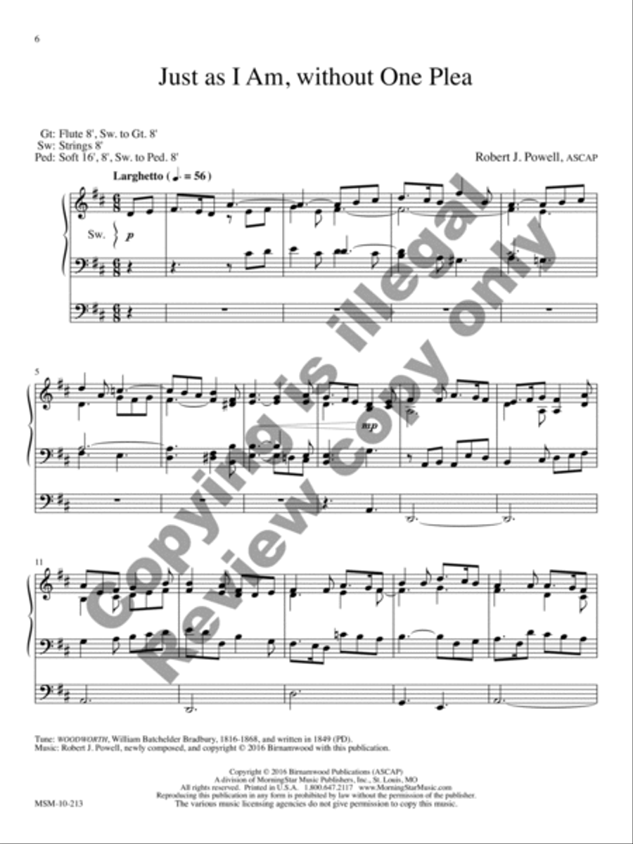Prayerful Preludes, Set 8 Organ scores gallery preview page 10