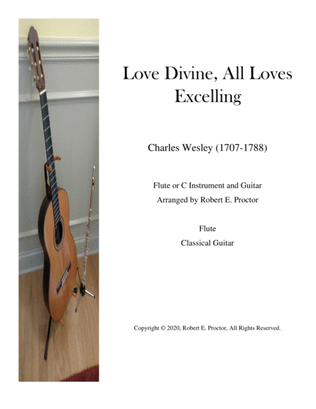 Love Divine, All Loves Excelling for Flute (C instrument) and Guitar