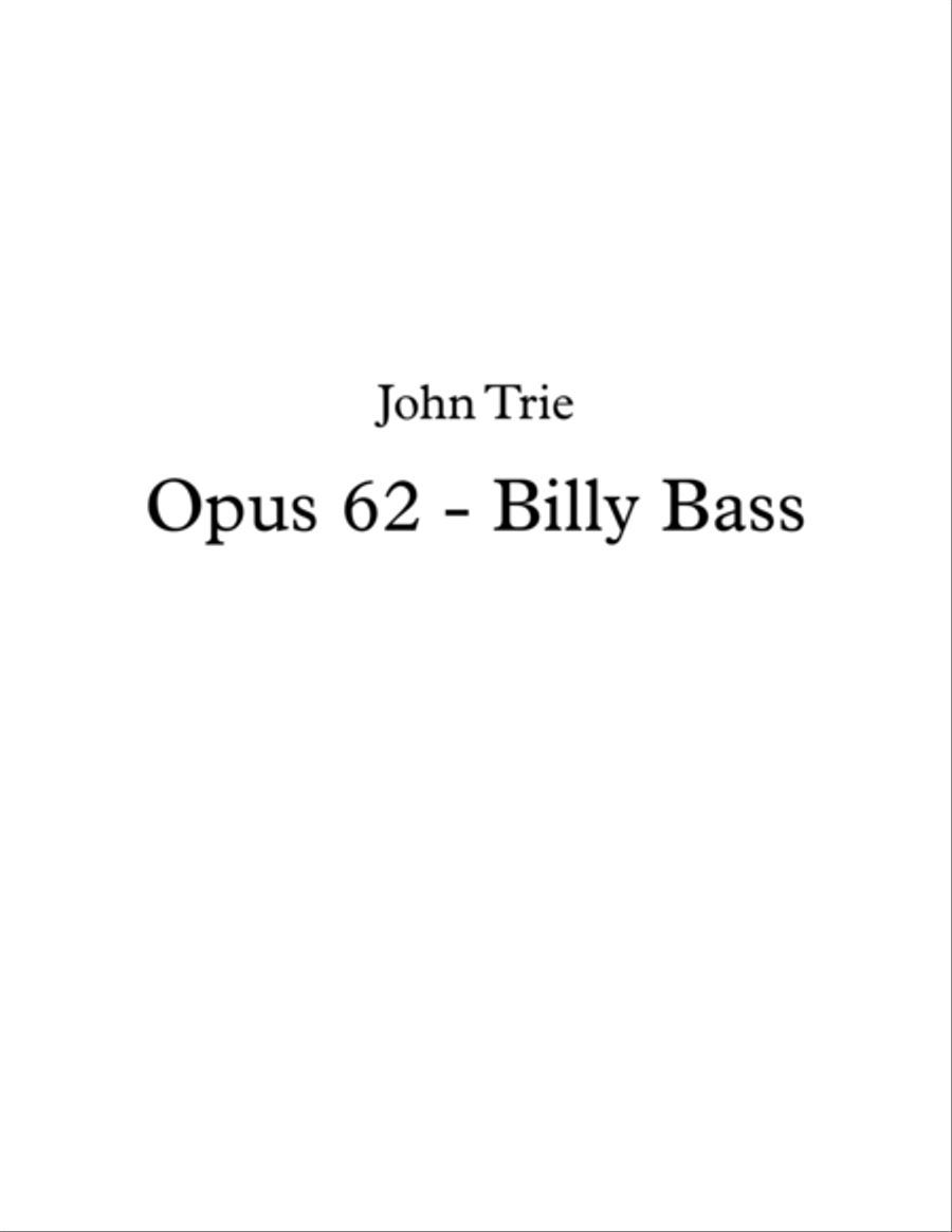 Opus 62 - Billy Bass - tablature String Duet scores gallery preview page 1