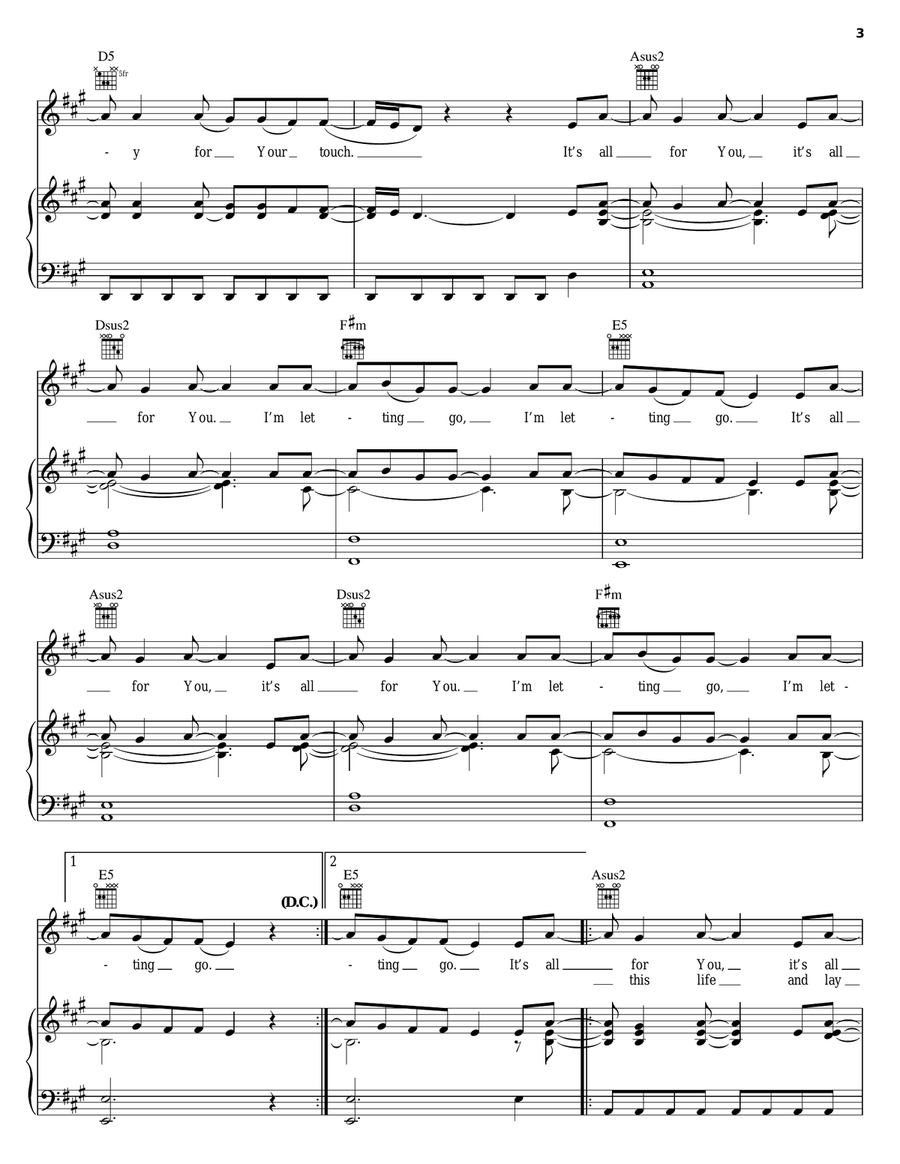 All For You All For You Piano, Vocal, Guitar scores gallery preview page 3