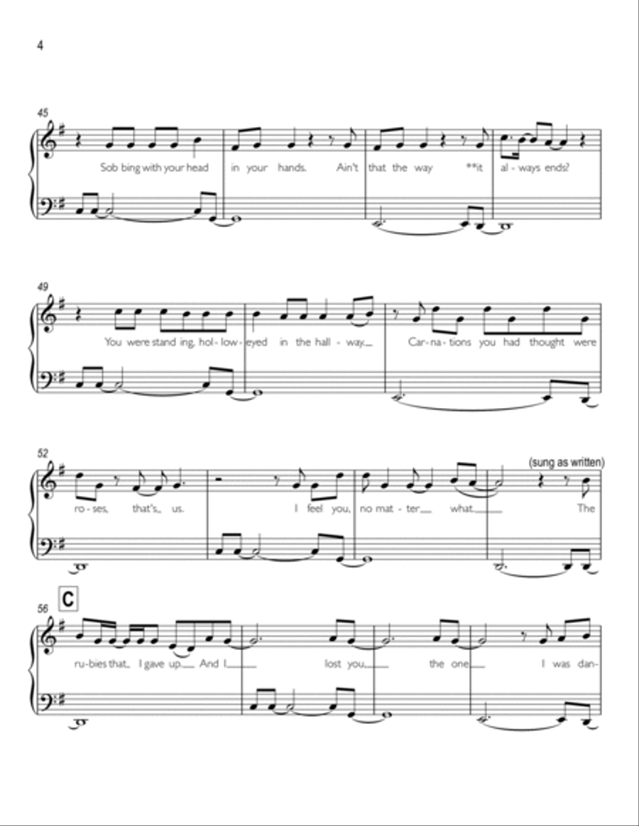 Maroon Easy Piano scores gallery preview page 4