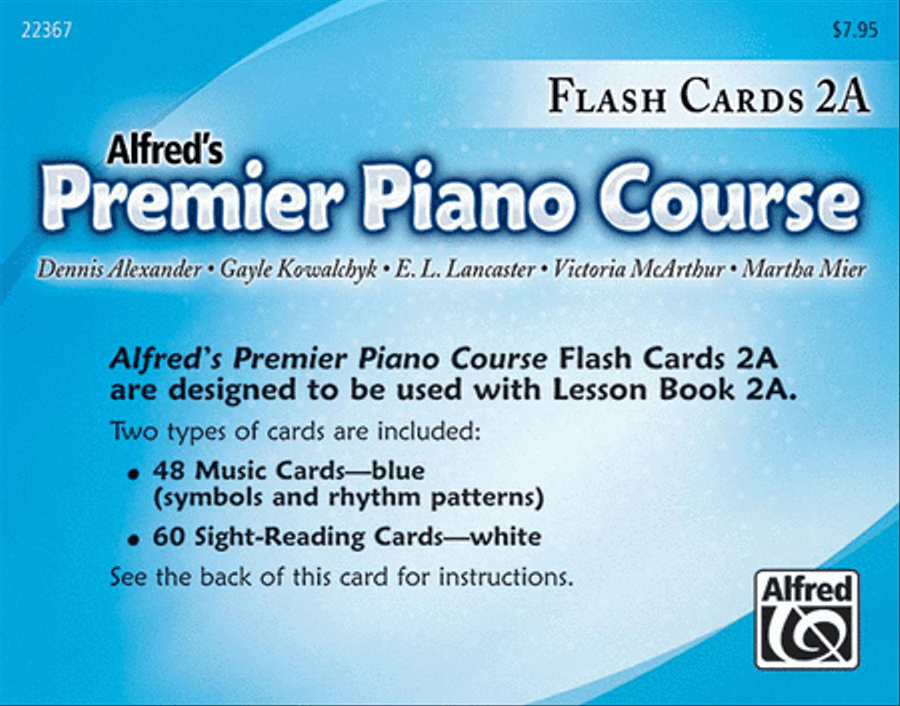 Alfred's Premier Piano Course - Flash Cards 2A Piano Method scores gallery preview page 1