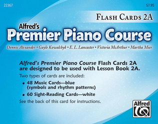 Book cover for Alfred's Premier Piano Course - Flash Cards 2A