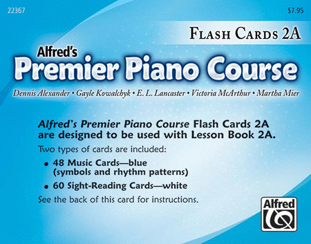 Alfred's Premier Piano Course - Flash Cards 2A