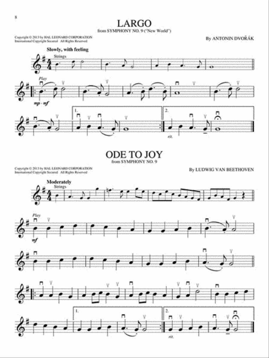 Classical Themes - 10 Favorite Melodies Violin Solo scores gallery preview page 3