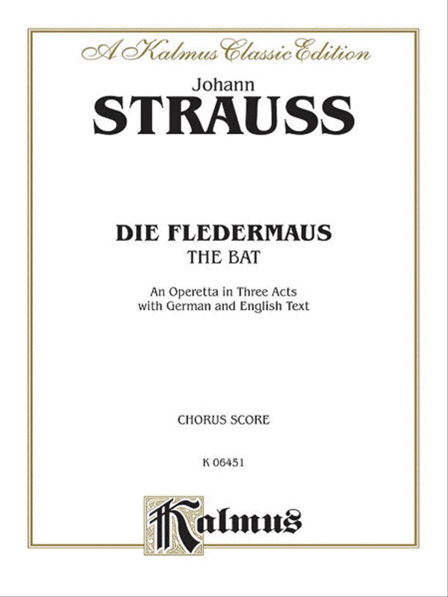 Die Fledermaus (The Bat) Voice - Sheet Music