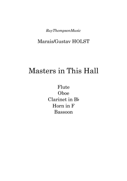 Holst: Masters in this Hall (3 Carols H.133) - wind quintet image number null