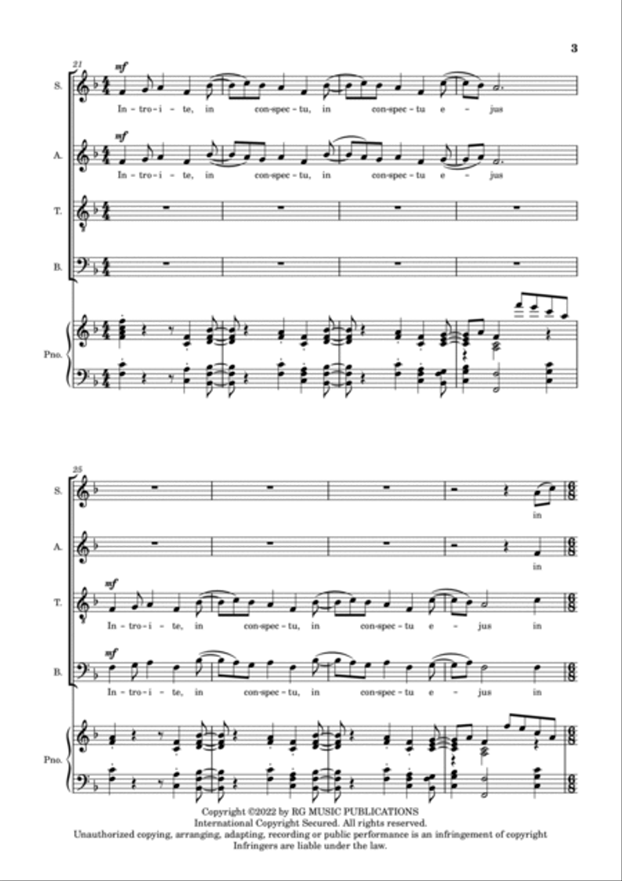 Jubilate Deo 4-Part scores gallery preview page 3