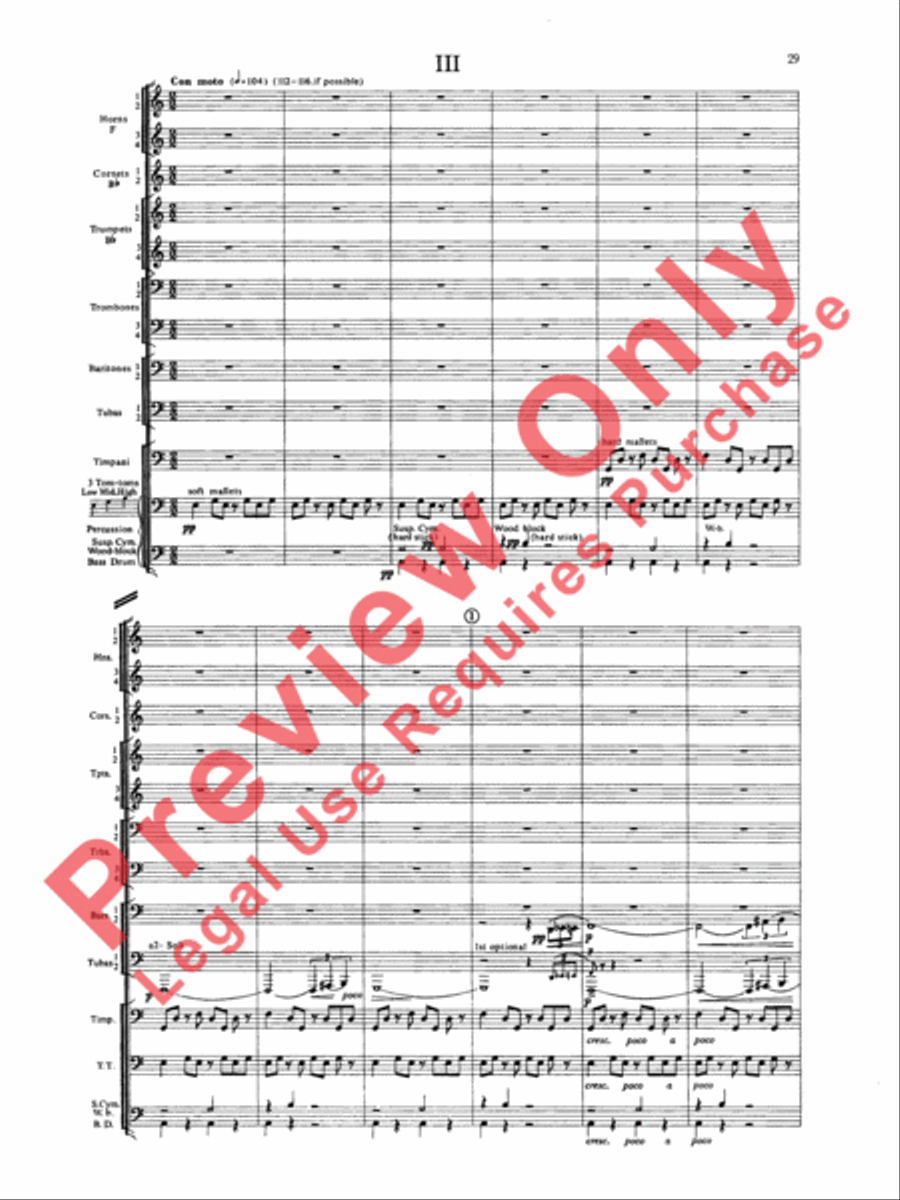 Symphony for Brass and Percussion (score only) Concert Band scores gallery preview page 32