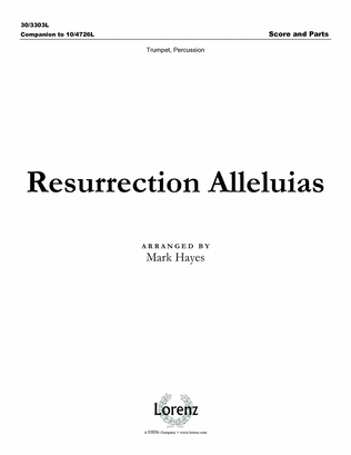 Resurrection Alleluias - Trumpet and Hand Drum Score and Parts