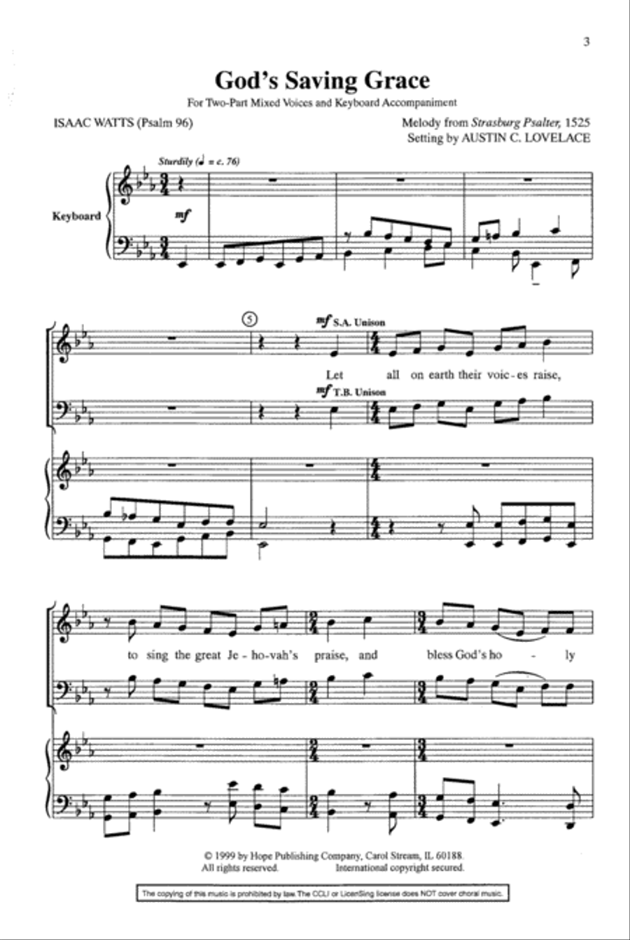 God's Saving Grace God's Saving Grace 2-Part scores gallery preview page 2