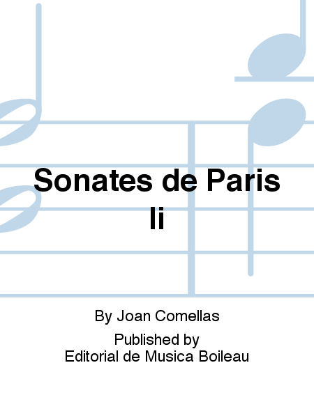 Sonates de Paris Ii