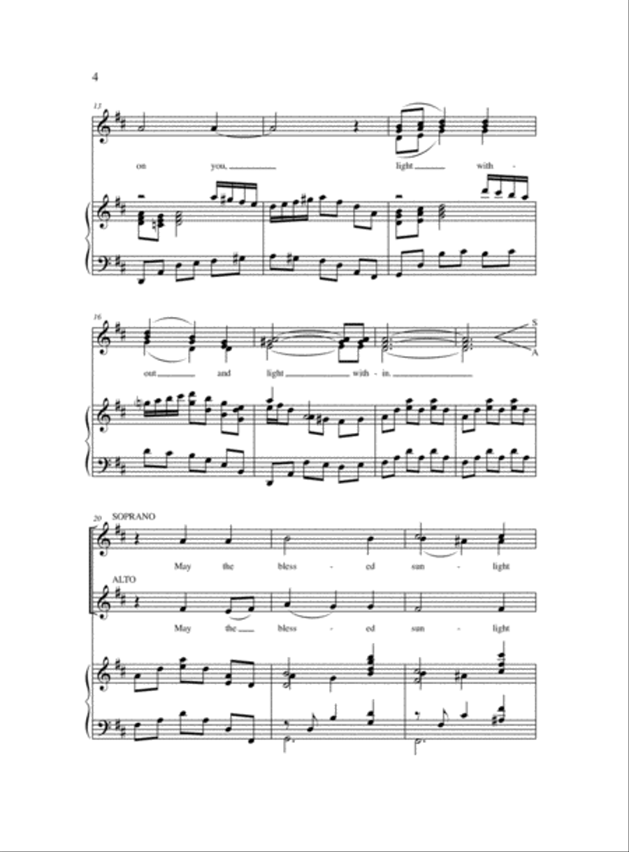 A Celtic Blessing of Light SSA scores gallery preview page 3
