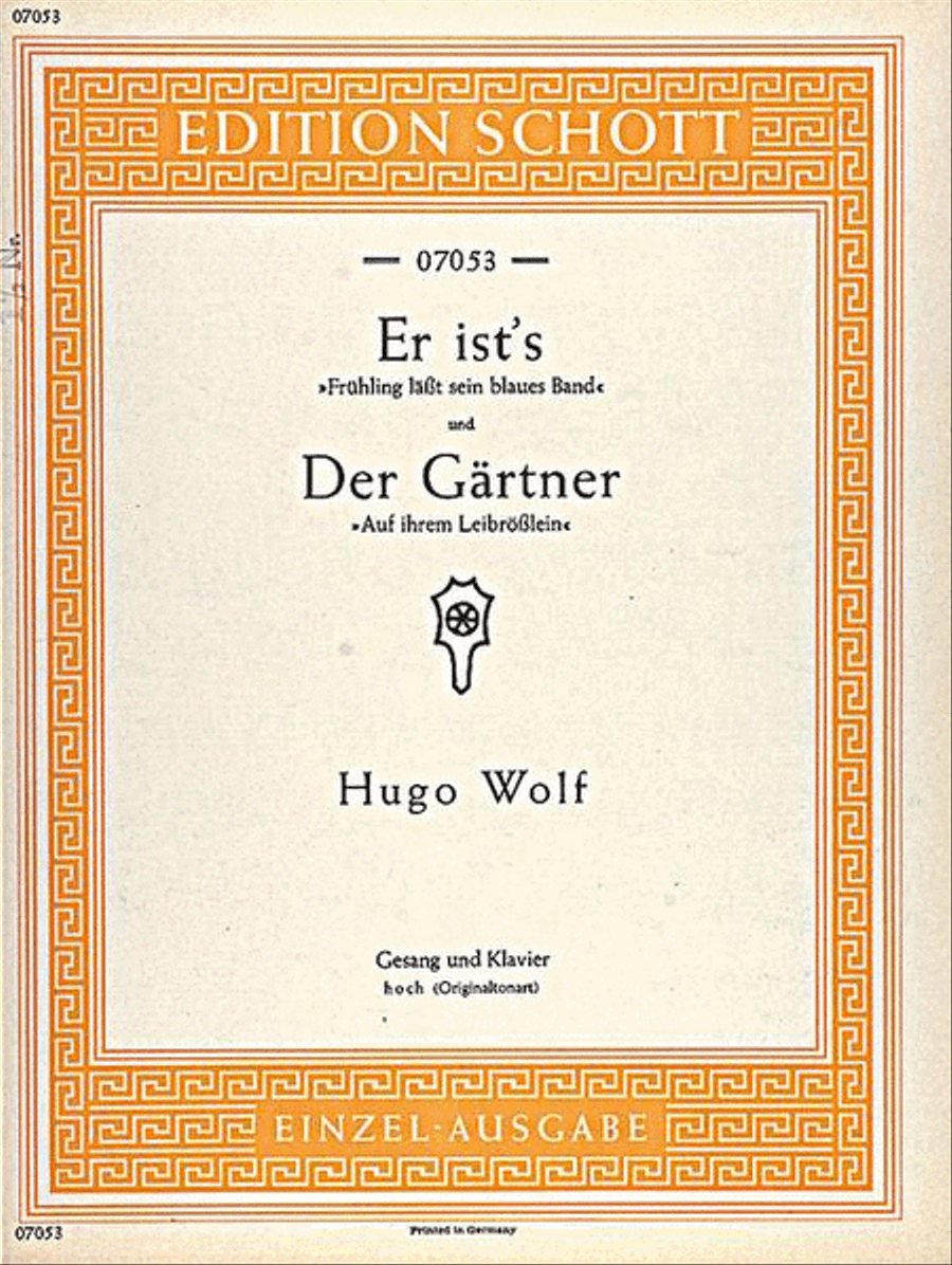 Er Ists/der Gaertner High Voice