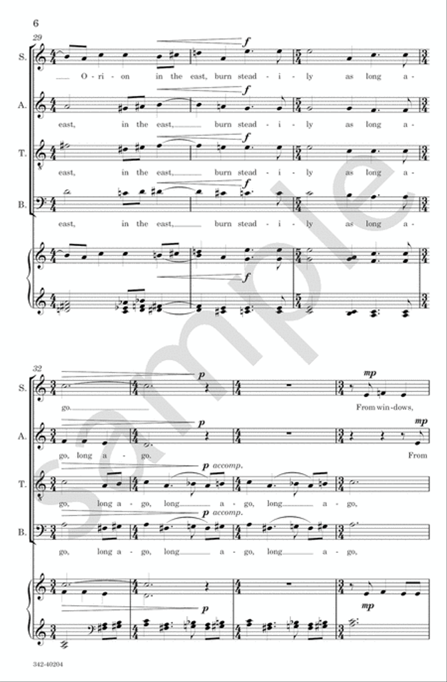 Winter Stars Winter Stars 4-Part scores gallery preview page 7