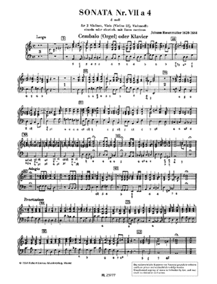 Sonata No. 7 D minor a 4