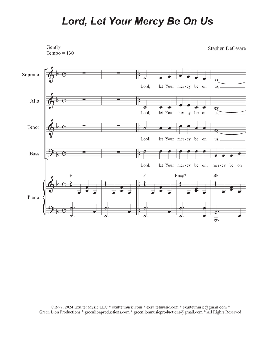 Book cover for Lord, Let Your Mercy Be On Us (SATB)