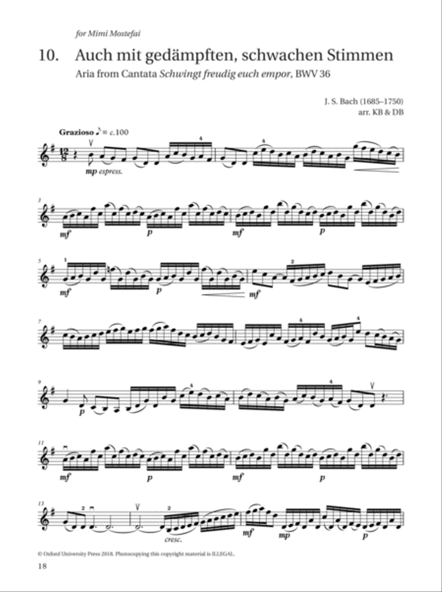 Bach for Violin Violin Solo scores gallery preview page 5