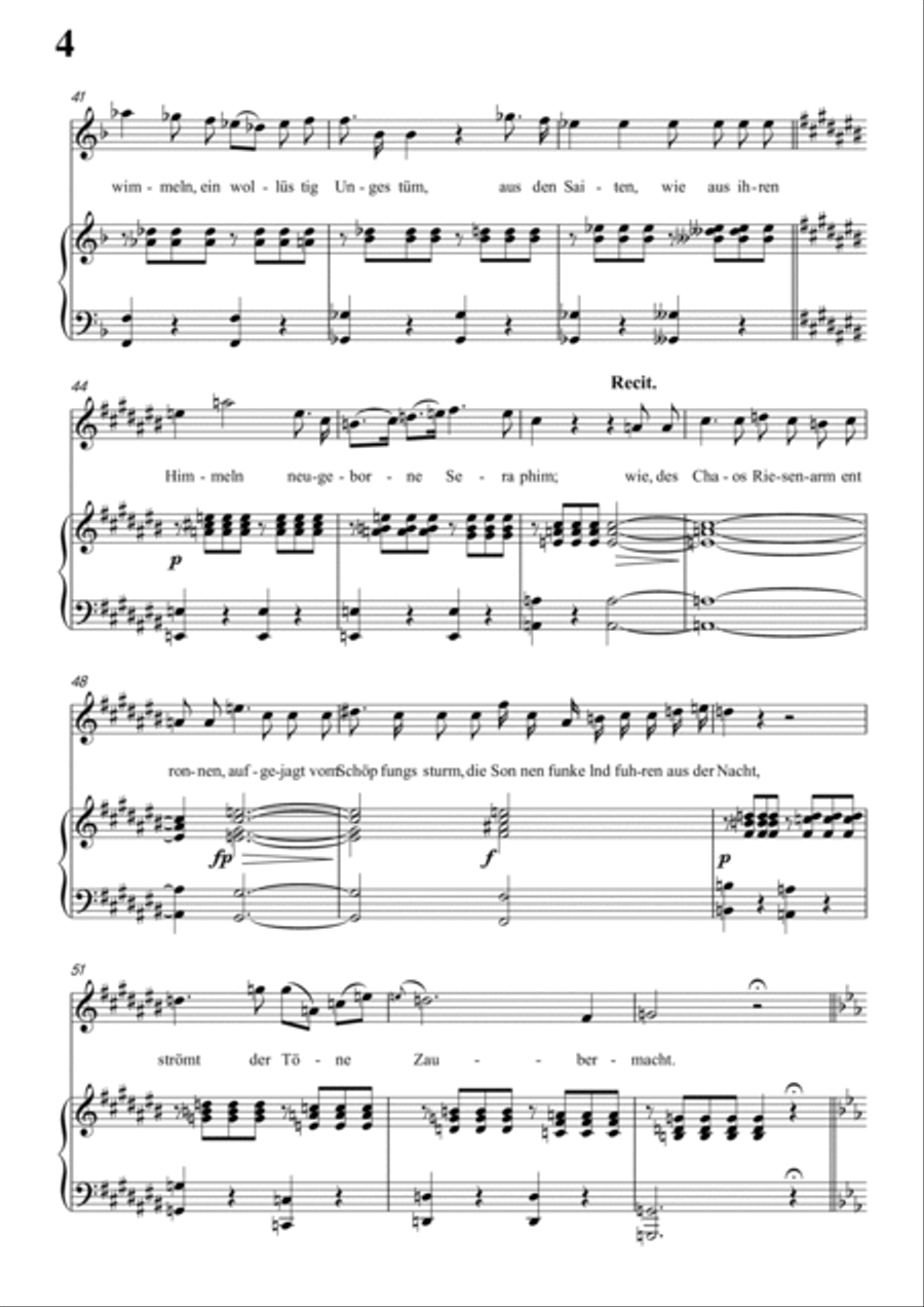 Schubert-Laura am Klavier(Laura at the Piano),D.388 in F for Vocal and Pno Voice scores gallery preview page 5