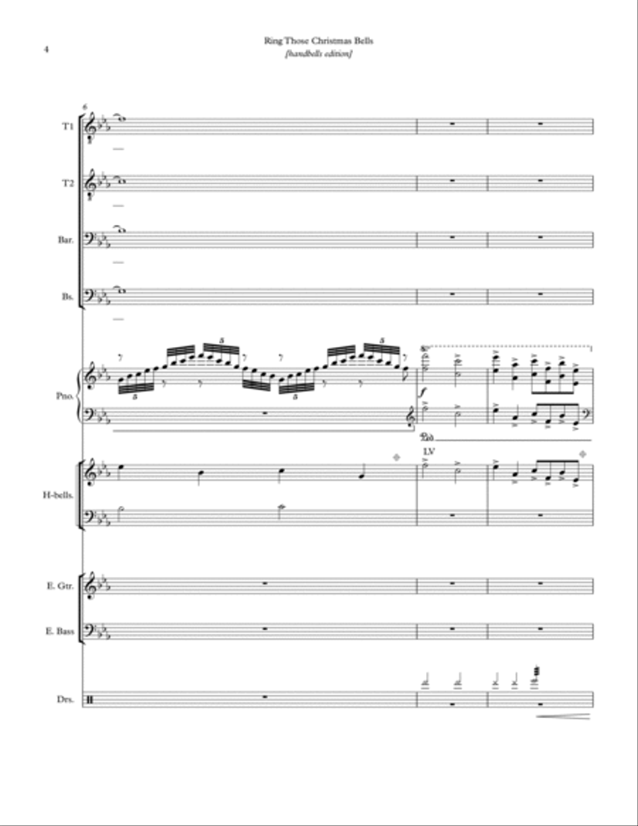 Ring Those Christmas Bells Handbell Choir scores gallery preview page 4