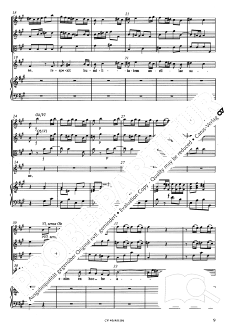 Magnificat in A 4-Part scores gallery preview page 16