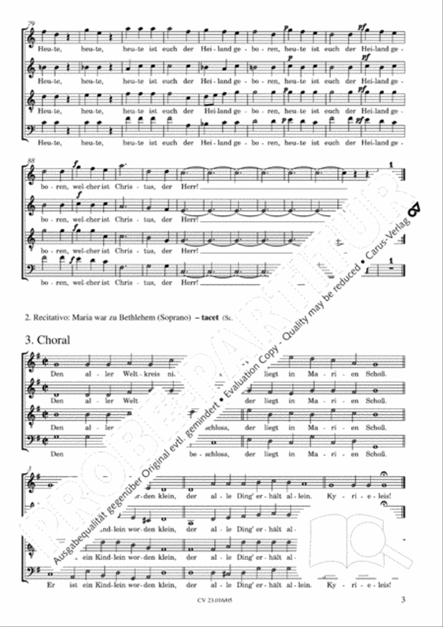 Weihnachtskantilene Weihnachtskantilene SSAATB scores gallery preview page 4