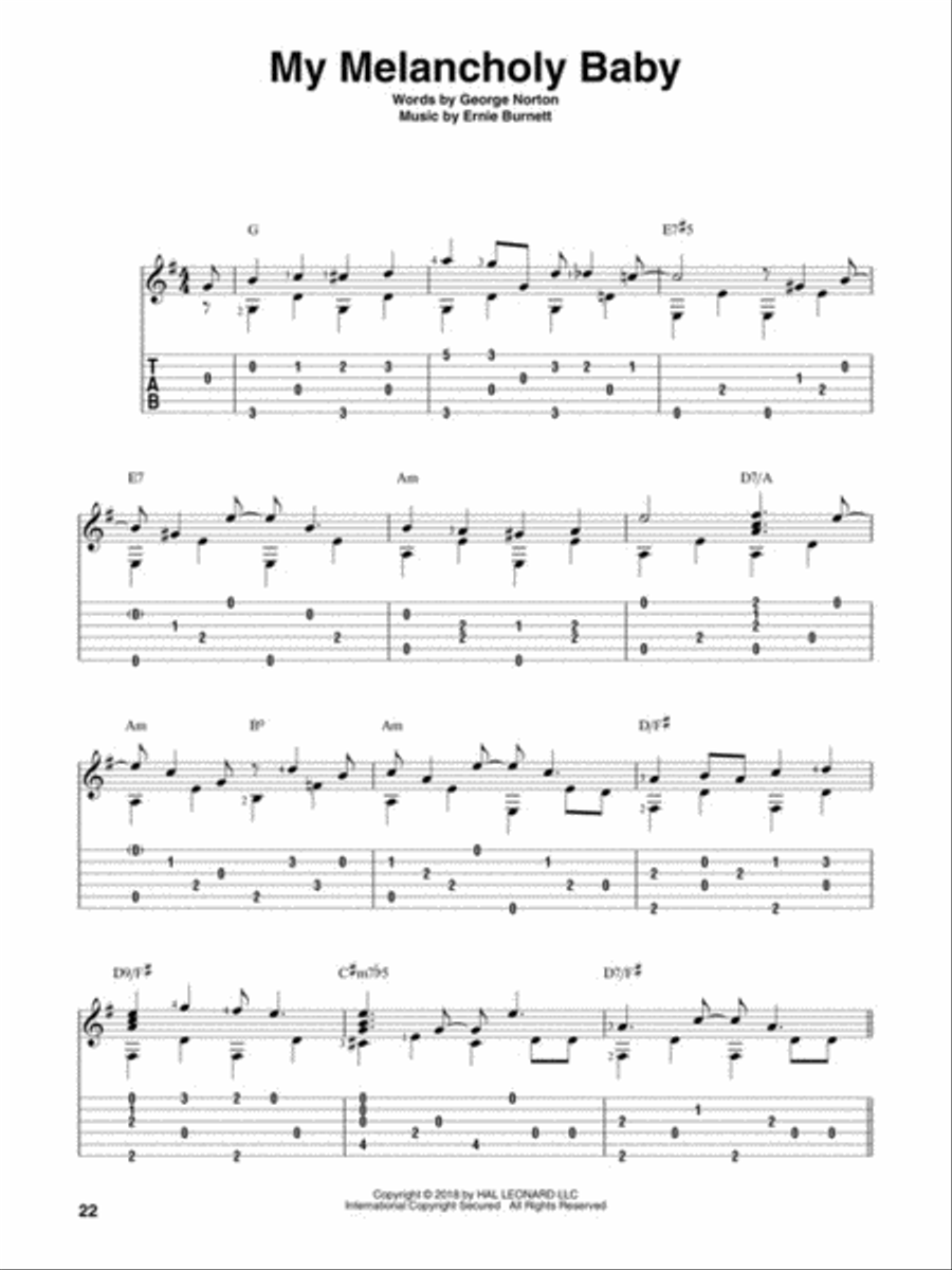 Fingerpicking Early Jazz Standards Electric Guitar scores gallery preview page 4