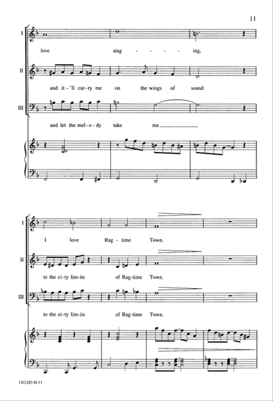 Ragtime Town Unison Choir scores gallery preview page 11