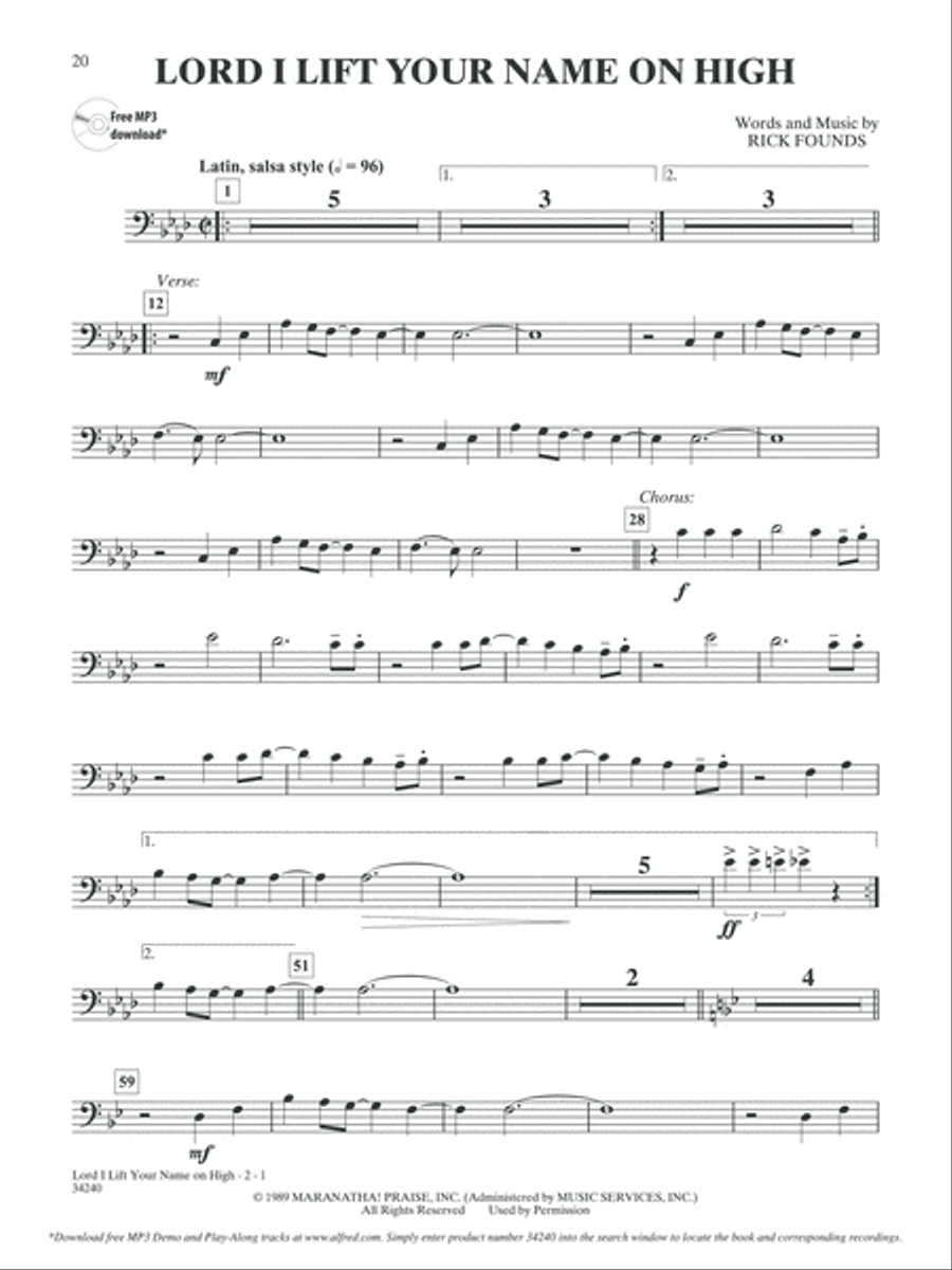 Top Praise & Worship Instrumental Solos Trombone scores gallery preview page 4