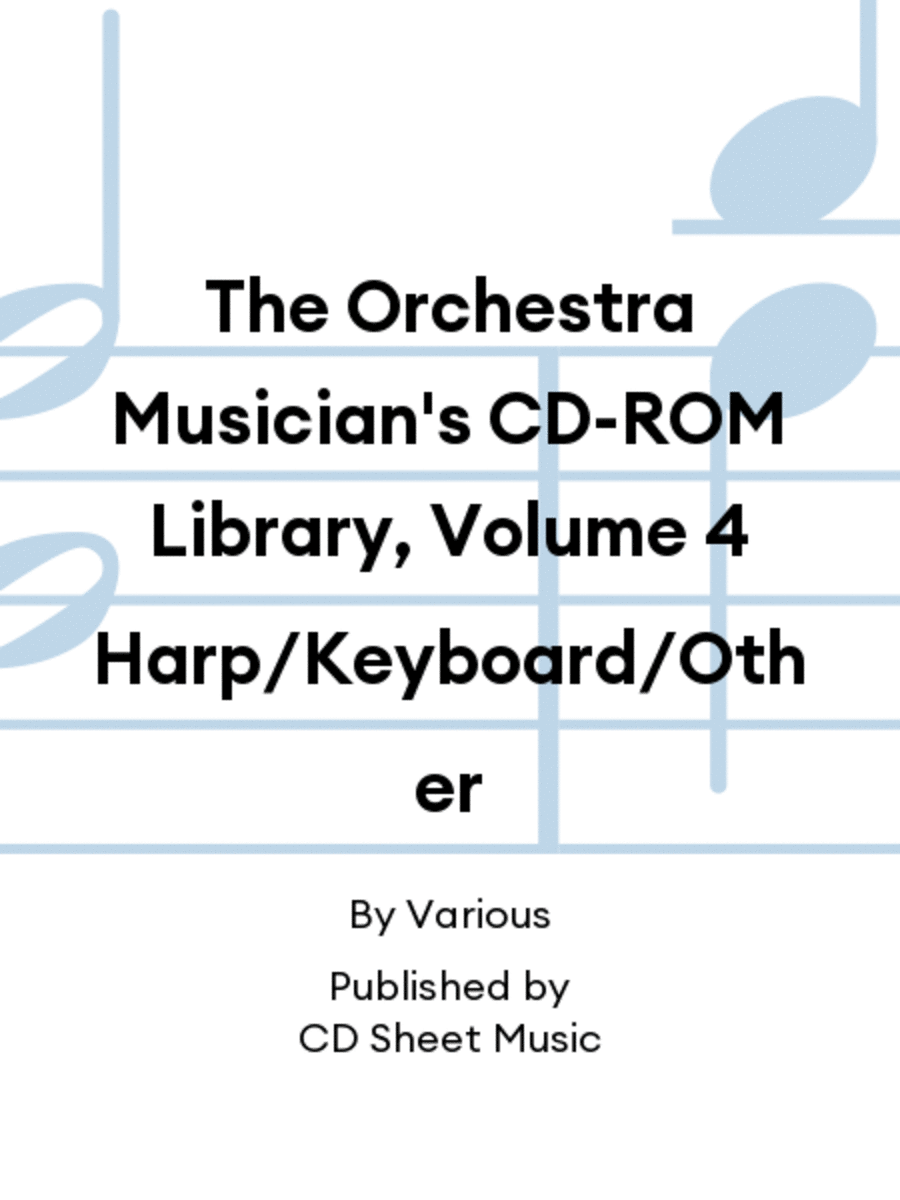 The Orchestra Musician's CD-ROM Library, Volume 4 Harp/Keyboard/Other Harp scores gallery preview page 1