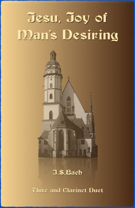 Book cover for Jesu Joy of Man's Desiring, J S Bach, Flute and Clarinet Duet