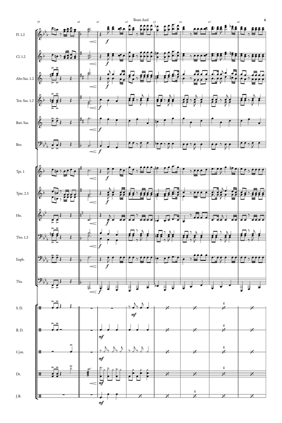 Boate Azul Concert Band scores gallery preview page 6