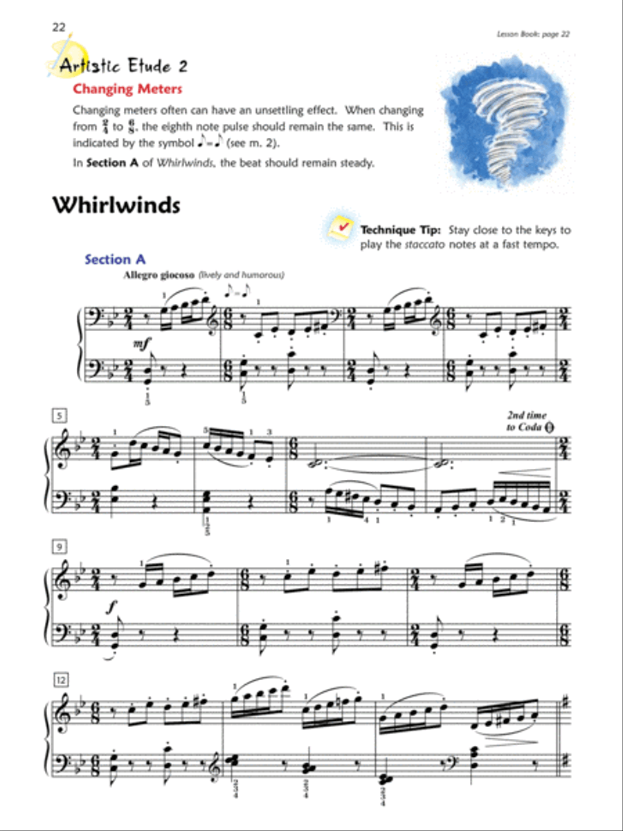 Premier Piano Course Technique, Book 6 Piano Method scores gallery preview page 8