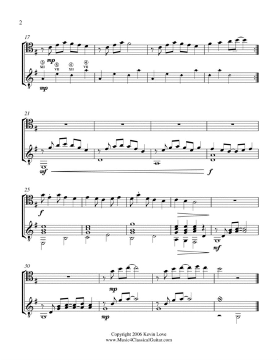 No Worries (Cello and Guitar) - Score and Parts No Worries (Cello and Guitar) - Score and Parts String Duet scores gallery preview page 2