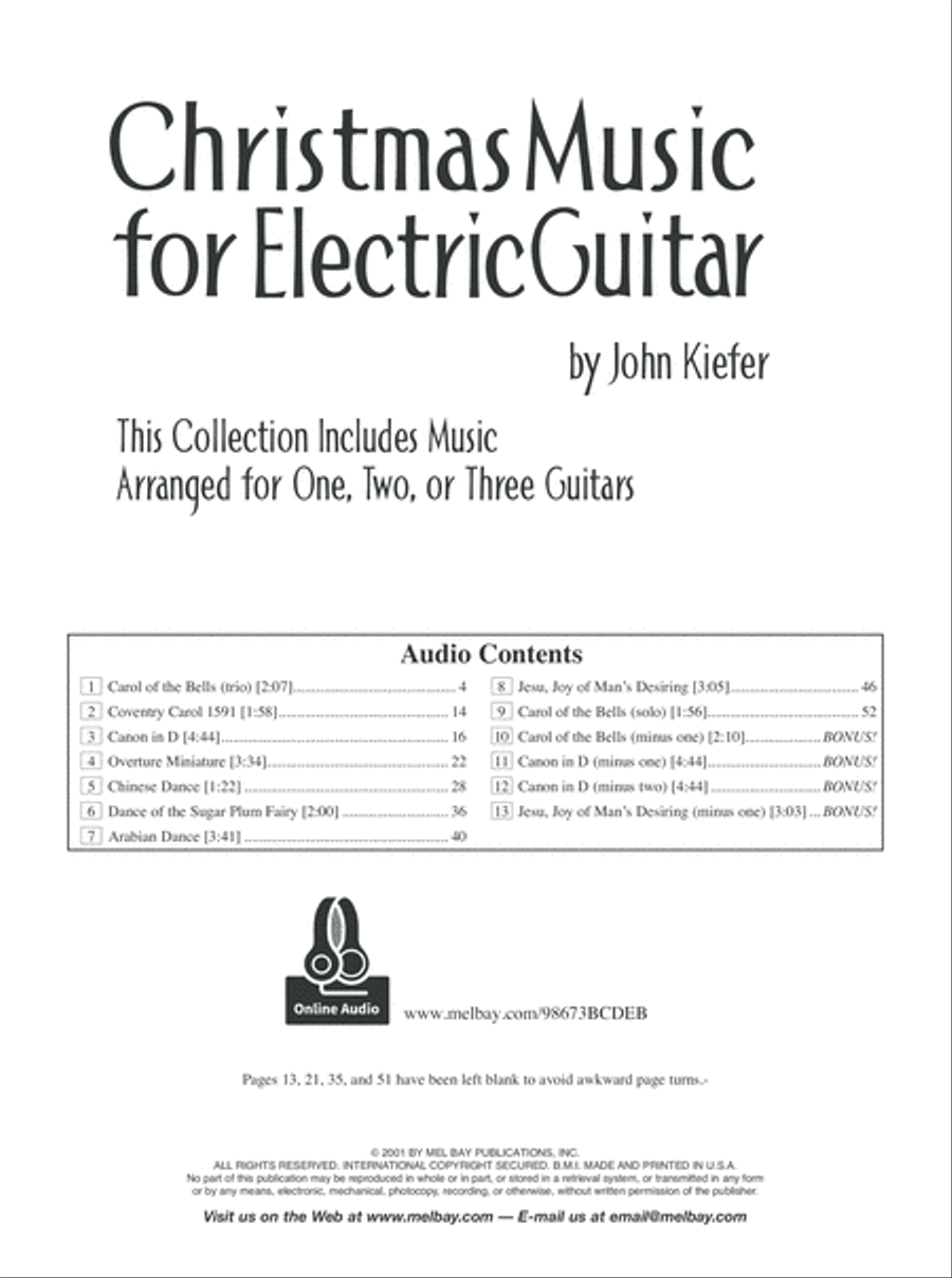 Christmas Music for Electric Guitar Electric Guitar scores gallery preview page 2