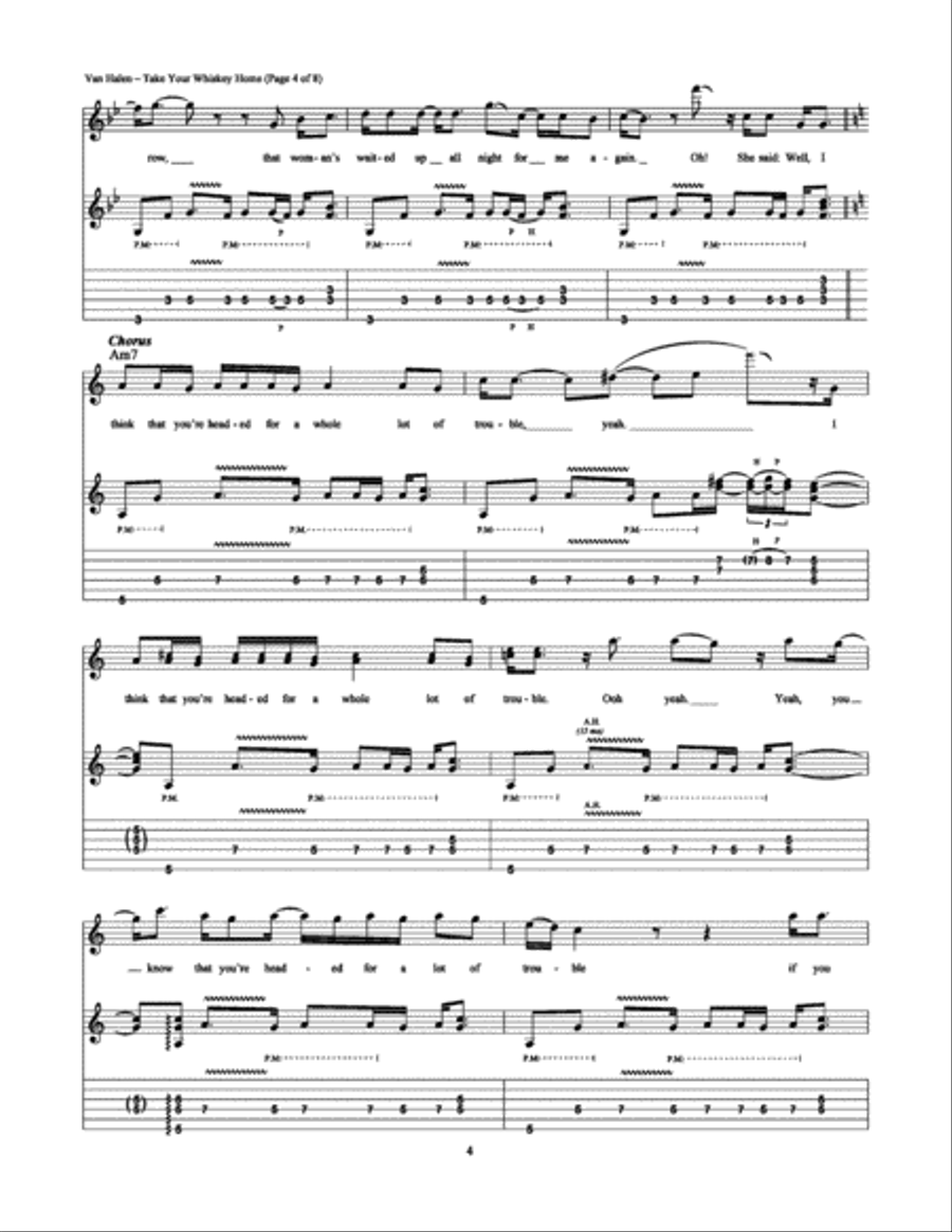 Take Your Whiskey Home Electric Guitar scores gallery preview page 4