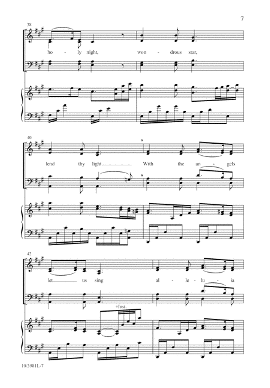 Silent Night, Holy Night 4-Part scores gallery preview page 8