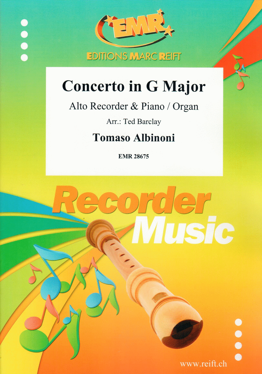 Concerto in G Major Alto Recorder scores gallery preview page 1