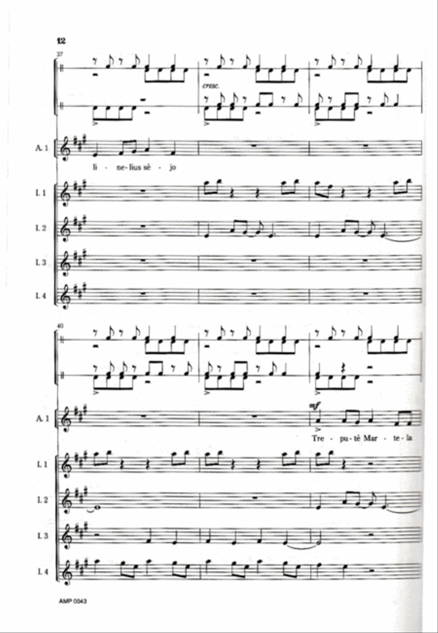 Trepute Martela Trepute Martela SSAATTBB scores gallery preview page 7