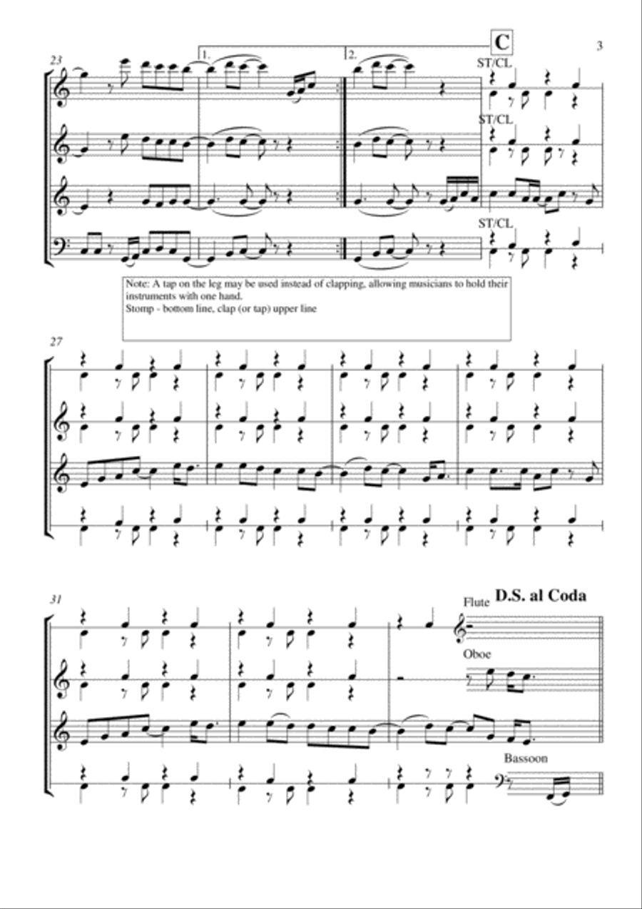 Lean On Me Woodwind Quintet scores gallery preview page 4