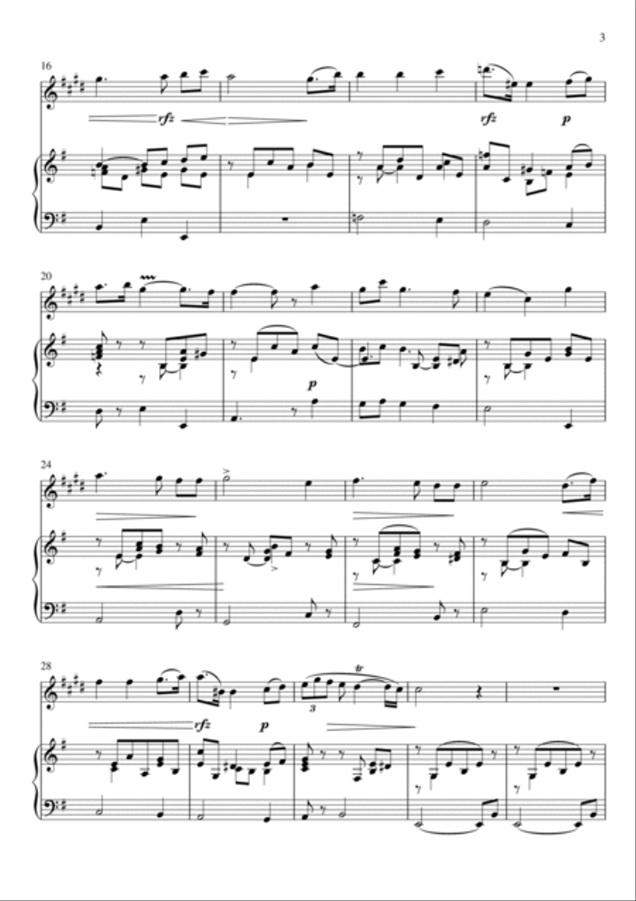Antonio Cesti - Intorno all idol mio (Piano and Alto Sax) Small Ensemble scores gallery preview page 3