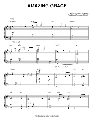 Book cover for Amazing Grace [Jazz version] (arr. Brent Edstrom)