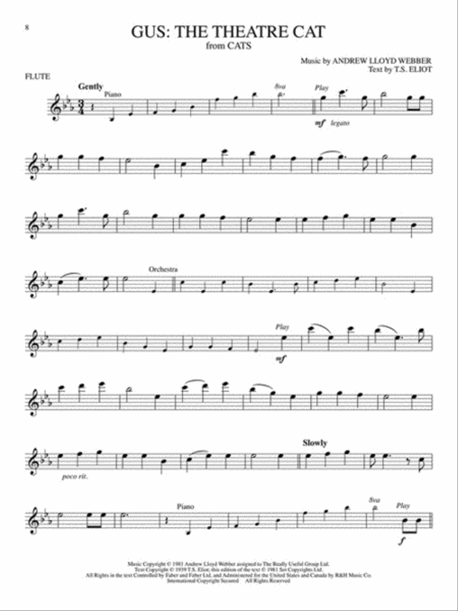 Andrew Lloyd Webber – Classics Flute Solo scores gallery preview page 4
