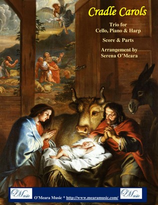 Book cover for Cradle Carols, Trio for Cello, Pedal Harp and Piano