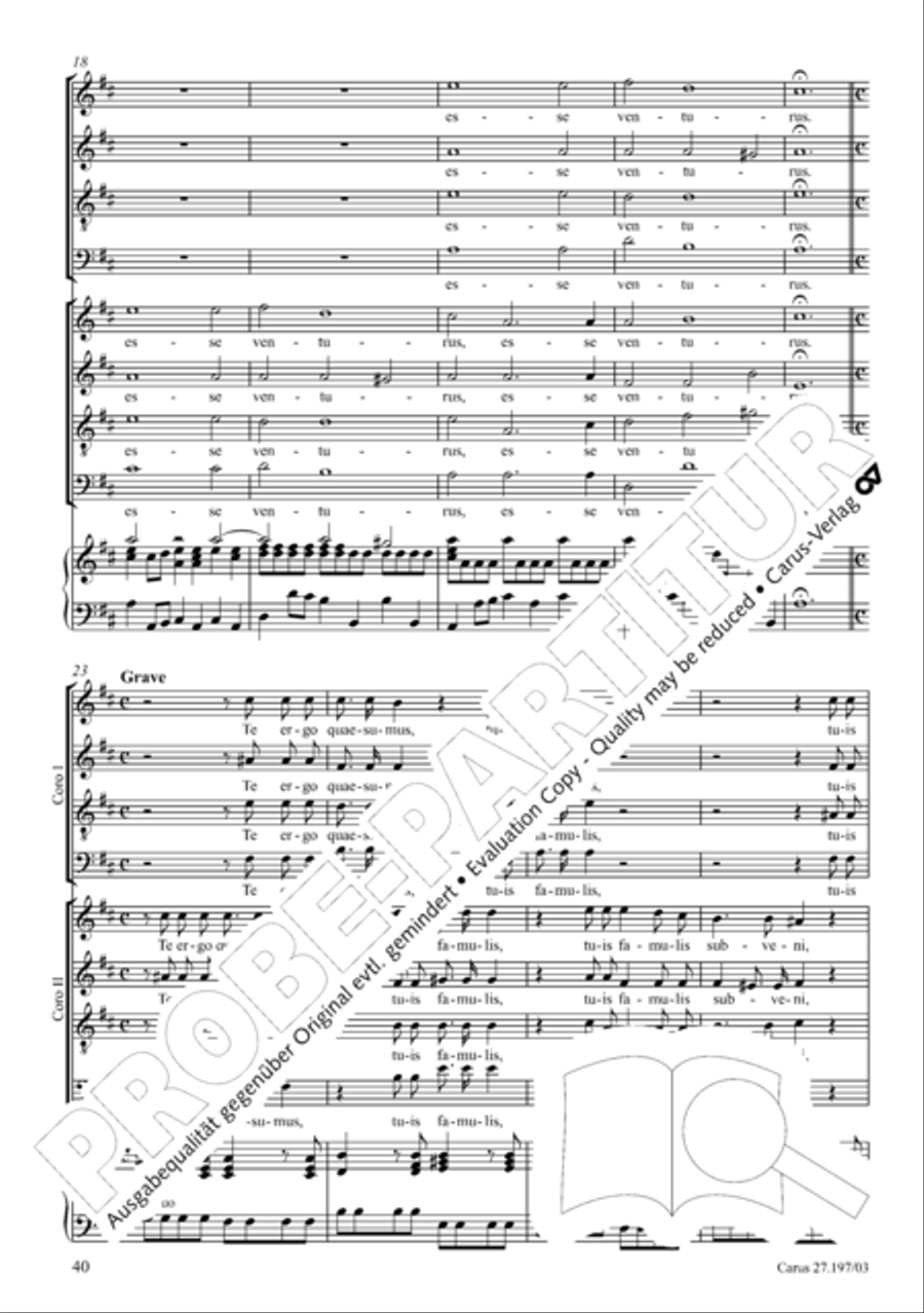 Te Deum in D a due cori SSATB scores gallery preview page 40