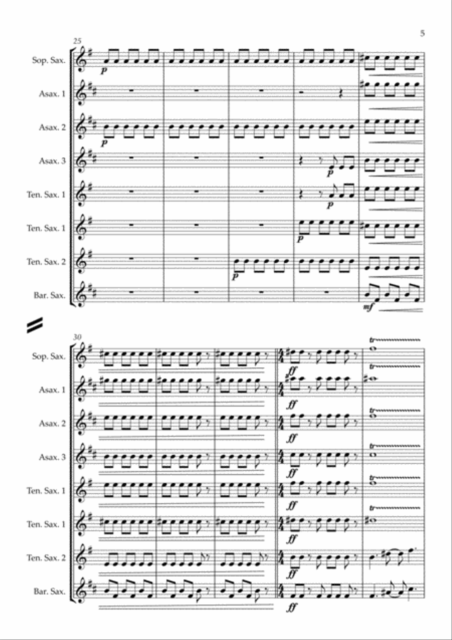 Star Trek Main Theme Woodwind Ensemble scores gallery preview page 5
