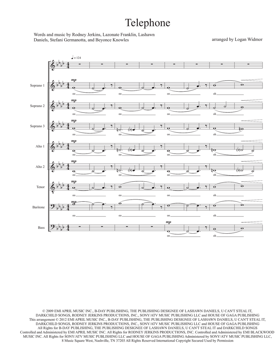 Telephone Divisi scores gallery preview page 1