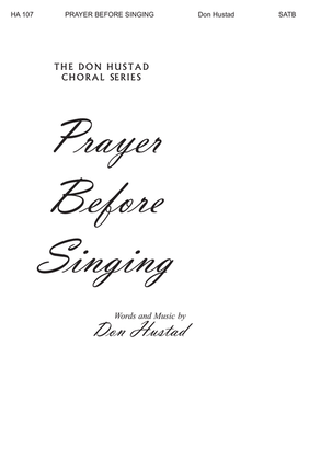 Book cover for Prayer Before Singing