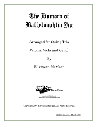 Humors of Ballyloughlin Jig For Classical String Trio (Violin, Viola, and Cello)