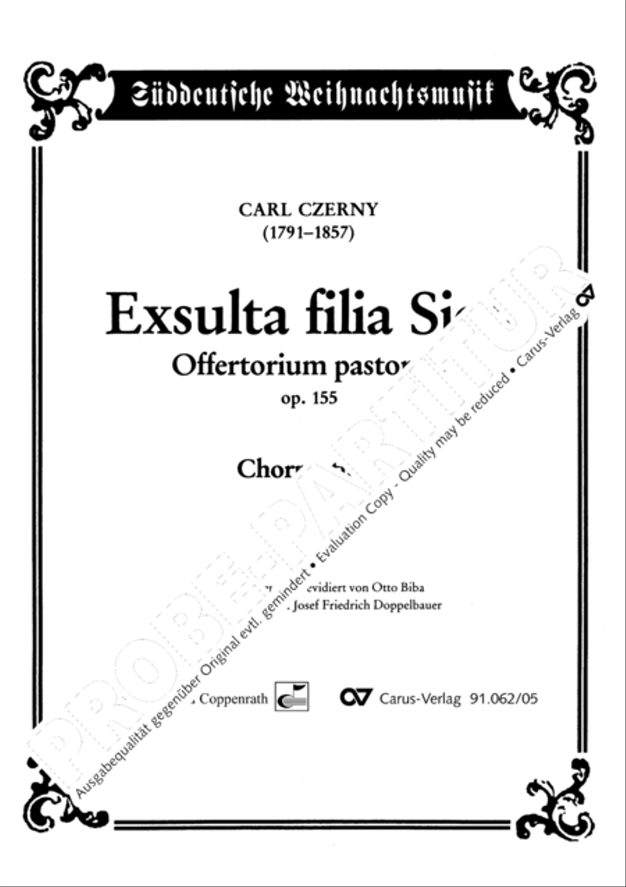 Exsulta filia Sion Exsulta filia Sion 4-Part scores gallery preview page 2